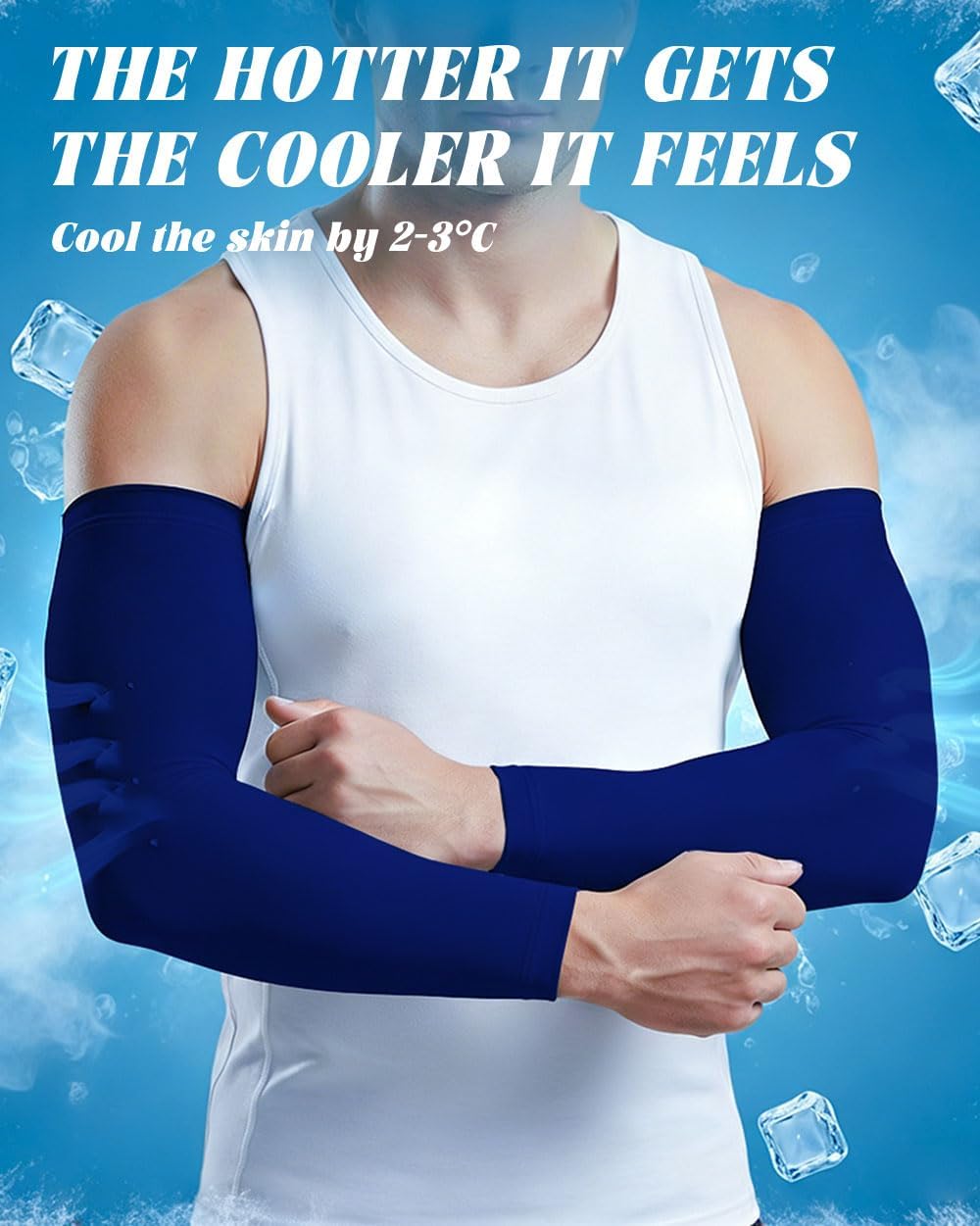 Cooling Compression Arm Sleeves for Men Women,UPF50 UV Sun Protection Sleeves for Work Sport Tattoo Cover Up