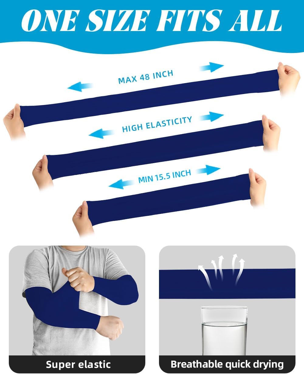 Cooling Compression Arm Sleeves for Men Women,UPF50 UV Sun Protection Sleeves for Work Sport Tattoo Cover Up