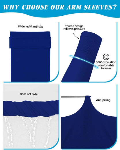 Cooling Compression Arm Sleeves for Men Women,UPF50 UV Sun Protection Sleeves for Work Sport Tattoo Cover Up