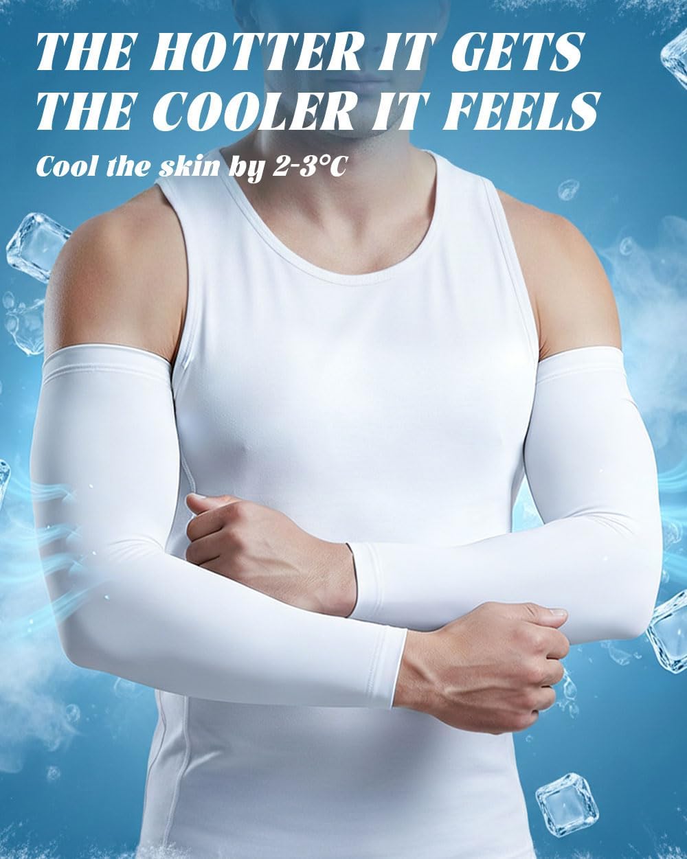 Cooling Compression Arm Sleeves for Men Women,UPF50 UV Sun Protection Sleeves for Work Sport Tattoo Cover Up