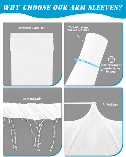 Cooling Compression Arm Sleeves for Men Women,UPF50 UV Sun Protection Sleeves for Work Sport Tattoo Cover Up