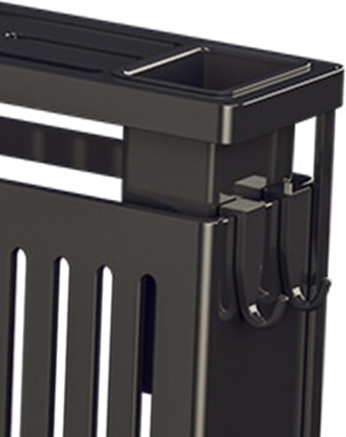 Kitchen Knives Chopstick Rack Wall Mounted Multifunctional Utensil Holder with Draining Tray,Organizer for Kitchen Knives and Chopsticks,Kitchen Utensil Storage Rack (Black), #012