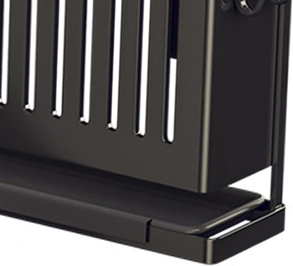 Kitchen Knives Chopstick Rack Wall Mounted Multifunctional Utensil Holder with Draining Tray,Organizer for Kitchen Knives and Chopsticks,Kitchen Utensil Storage Rack (Black), #012