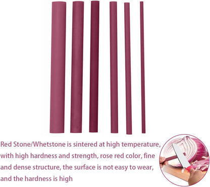 3000 Grits Ruby Abrasives Polishing Sharpener Whetstone Cone Ruby Oil Stone Sharpening Accessory For All Knifes Kitchen Tools-6pcs