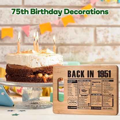 70th Birthday Gifts for Women Men, 70 Year Old Birthday Gifts Woman Man,70 Years Gifts for Mom Dad Grandparents Wedding Anniversary, Back In 1956 70s Birthday Decorations Bamboo Cutting Board
