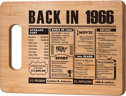 70th Birthday Gifts for Women Men, 70 Year Old Birthday Gifts Woman Man,70 Years Gifts for Mom Dad Grandparents Wedding Anniversary, Back In 1956 70s Birthday Decorations Bamboo Cutting Board