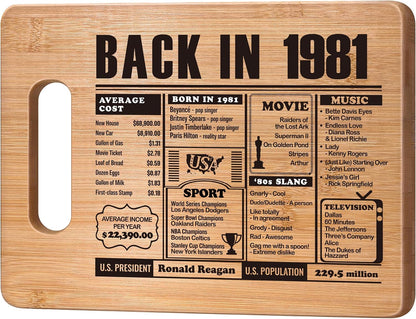 70th Birthday Gifts for Women Men, 70 Year Old Birthday Gifts Woman Man,70 Years Gifts for Mom Dad Grandparents Wedding Anniversary, Back In 1956 70s Birthday Decorations Bamboo Cutting Board