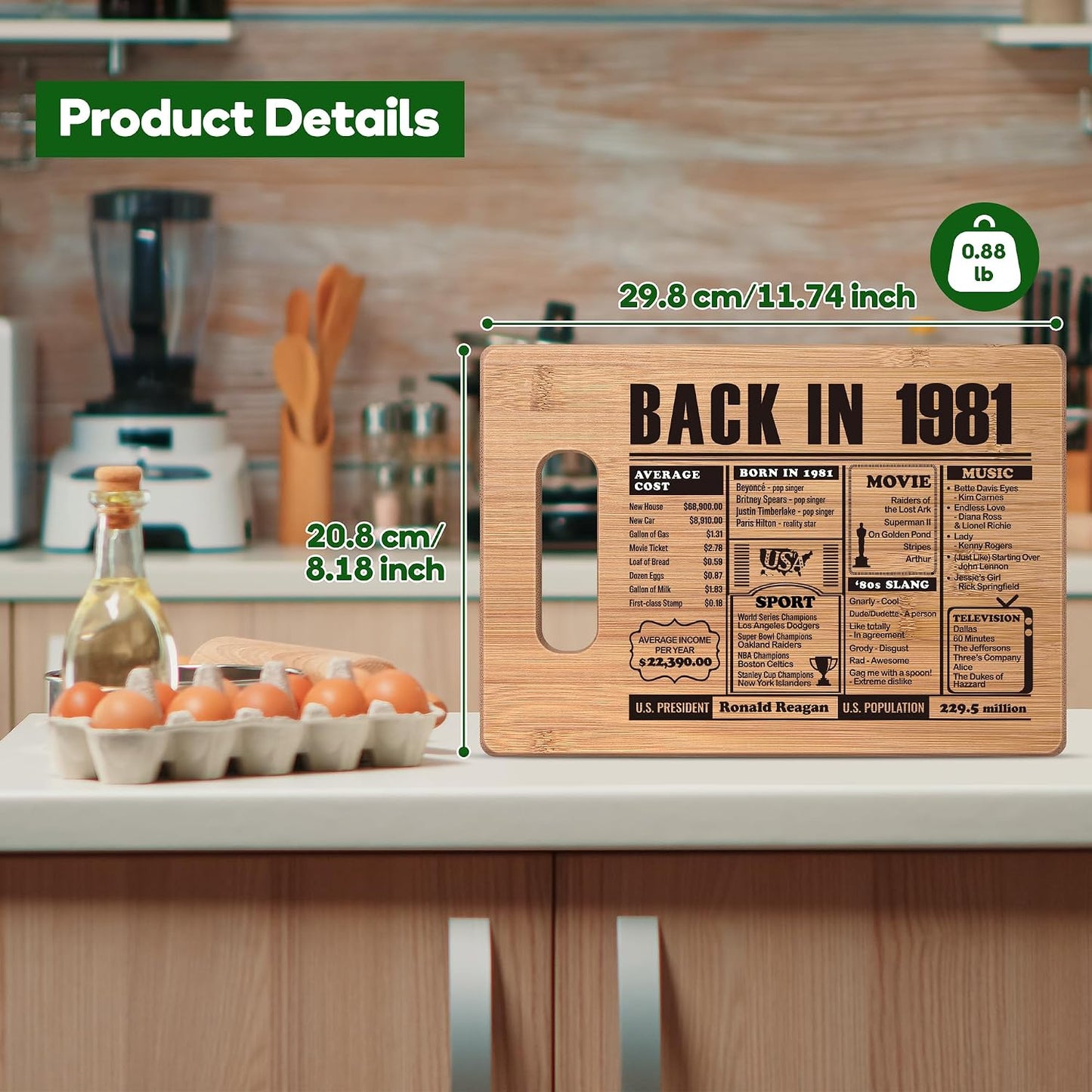 70th Birthday Gifts for Women Men, 70 Year Old Birthday Gifts Woman Man,70 Years Gifts for Mom Dad Grandparents Wedding Anniversary, Back In 1956 70s Birthday Decorations Bamboo Cutting Board