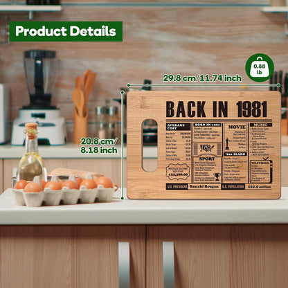 70th Birthday Gifts for Women Men, 70 Year Old Birthday Gifts Woman Man,70 Years Gifts for Mom Dad Grandparents Wedding Anniversary, Back In 1956 70s Birthday Decorations Bamboo Cutting Board