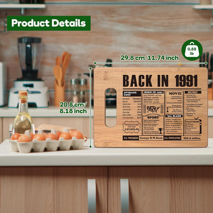 70th Birthday Gifts for Women Men, 70 Year Old Birthday Gifts Woman Man,70 Years Gifts for Mom Dad Grandparents Wedding Anniversary, Back In 1956 70s Birthday Decorations Bamboo Cutting Board