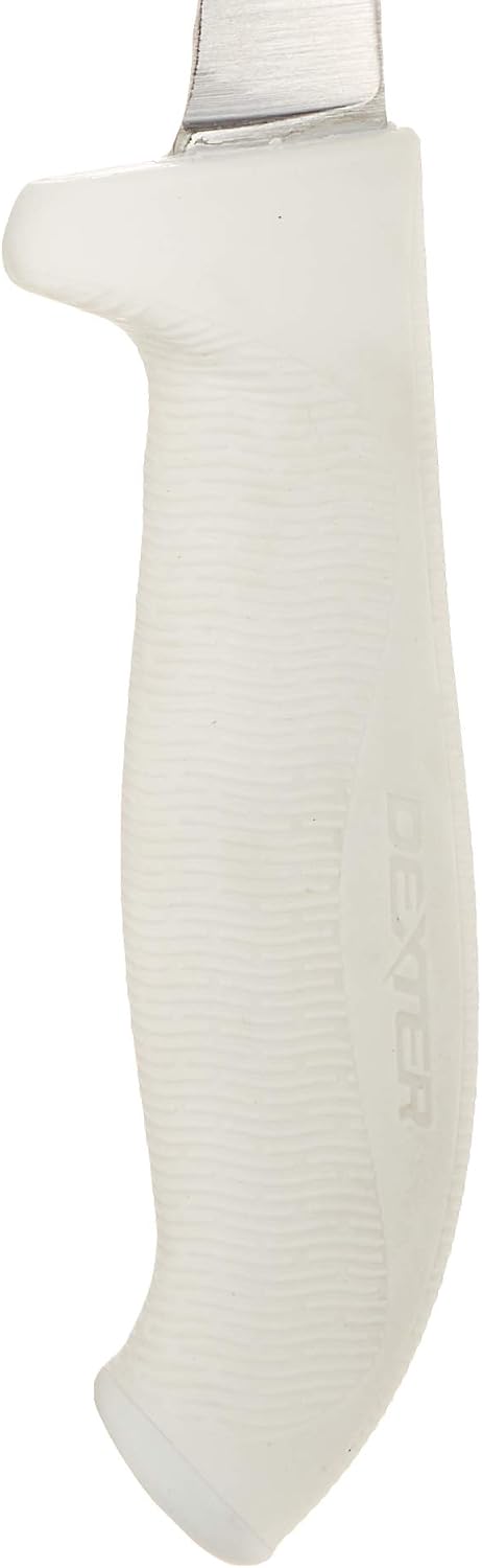 SG136N-PCP SofGrip (24023) Boning Knife, 6", Narrow, DEXSTEEL Stain-Free, high-Carbon Steel, Non-Slip, White, Soft Rubber Grip Handle, Perfect Cutlery Packaging, NSF Certified
