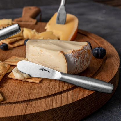 Stainless Steel Cheese 4 Knife Set - Mini Copenhagen Knives for All Types of Cheese - Silver Non-Stick - Dishwasher Safe - for Kitchen Cooking
