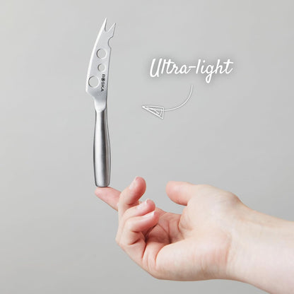 Stainless Steel Cheese 4 Knife Set - Mini Copenhagen Knives for All Types of Cheese - Silver Non-Stick - Dishwasher Safe - for Kitchen Cooking