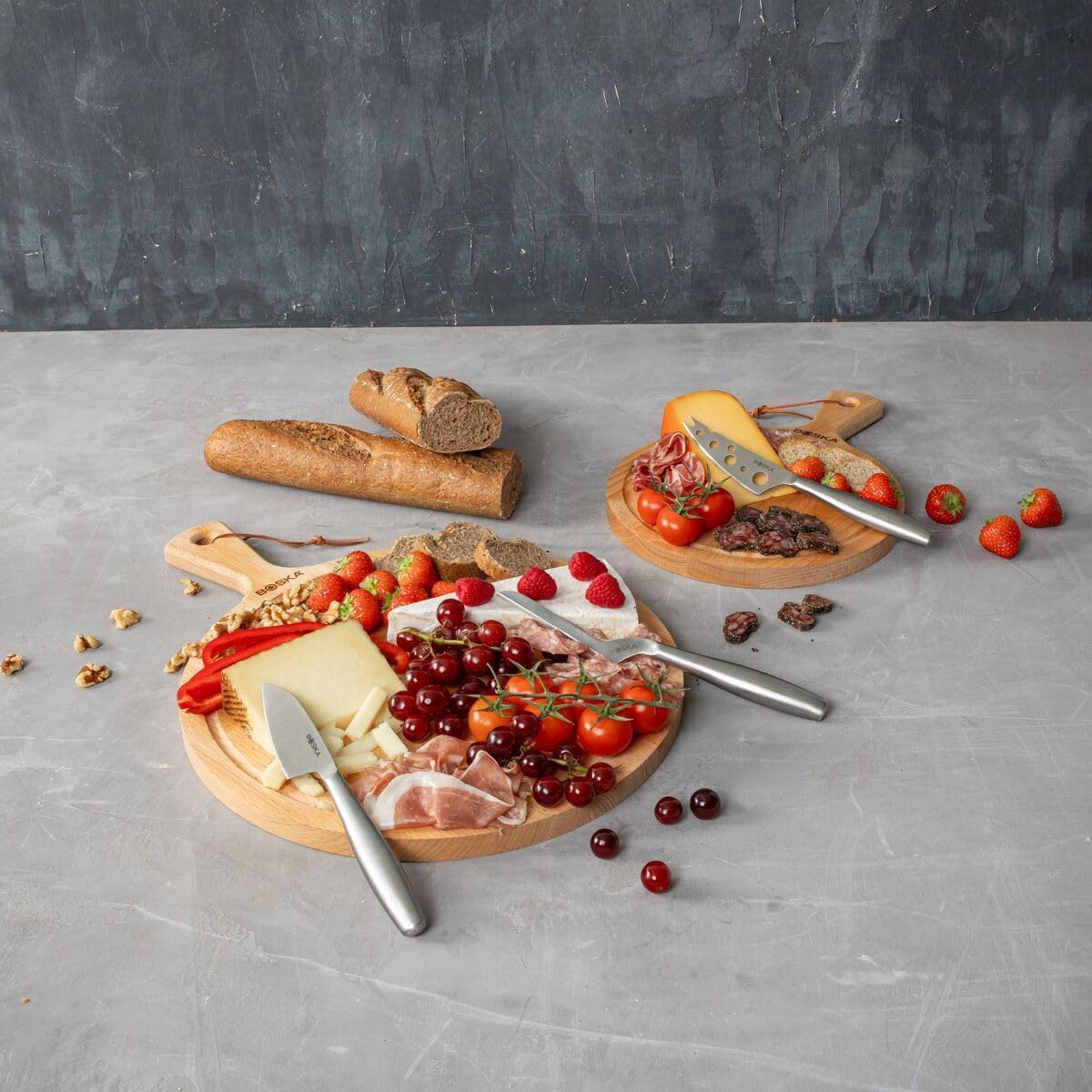Stainless Steel Cheese 4 Knife Set - Mini Copenhagen Knives for All Types of Cheese - Silver Non-Stick - Dishwasher Safe - for Kitchen Cooking