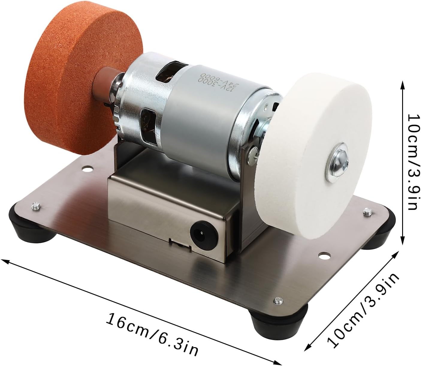 Variable Speed Bench Grinder, 6 Inch Bench Grinder Stand - Power Bench Grinders, 7-Speed Table Grinder with Forward/Reverse Switch, 2 Grinding Wheels, For Metal Grinding/Sharpening