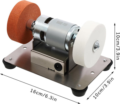Variable Speed Bench Grinder, 6 Inch Bench Grinder Stand - Power Bench Grinders, 7-Speed Table Grinder with Forward/Reverse Switch, 2 Grinding Wheels, For Metal Grinding/Sharpening