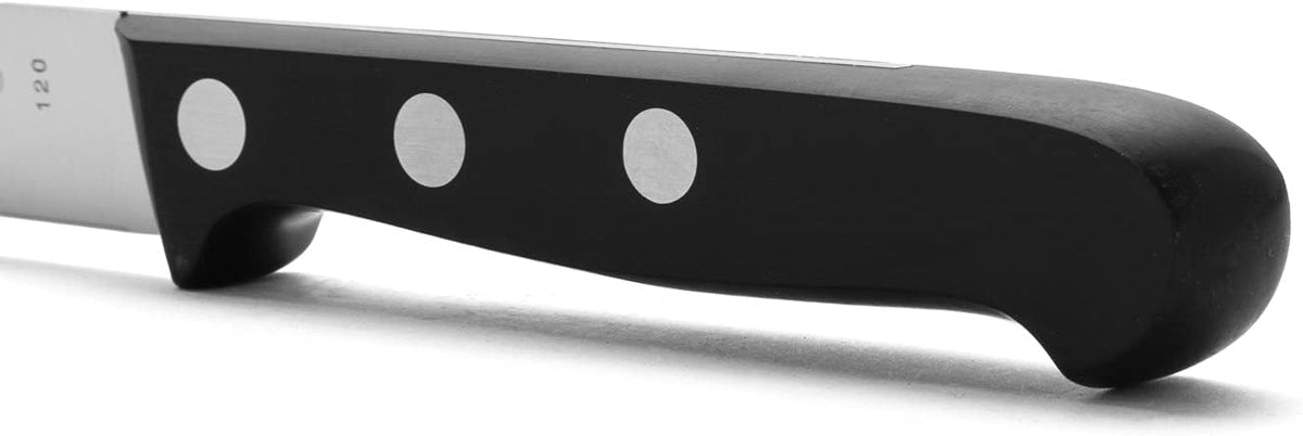Rivet Paring Knife 3 Inch Stainless Steel. Kitchen Knife for Peeling Fruits and Vegetables. Ergonomic Polyoxymethylene Handle and 75mm Blade. Series Universal. Color Black