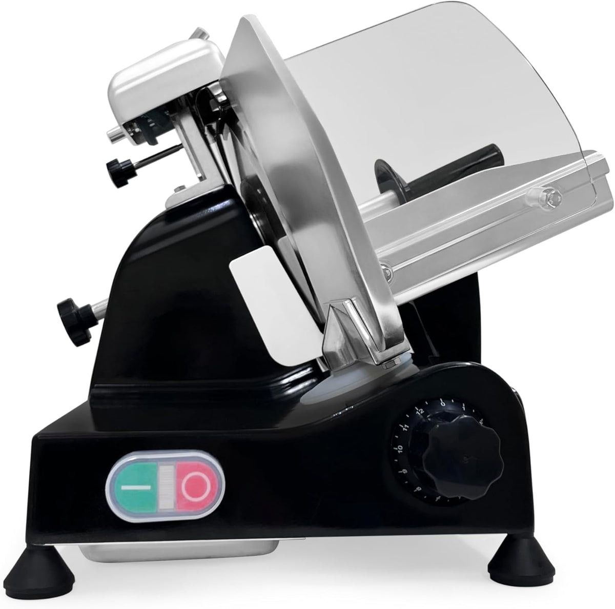 KWS MS-10XT Premium 320W Electric Meat Slicer 10-Inch in Red with Non-sticky Teflon Blade, Frozen Meat/Deli/Cheese/Food Slicer Low Noises Commercial and Home Use [ ETL, NSF Certified ]