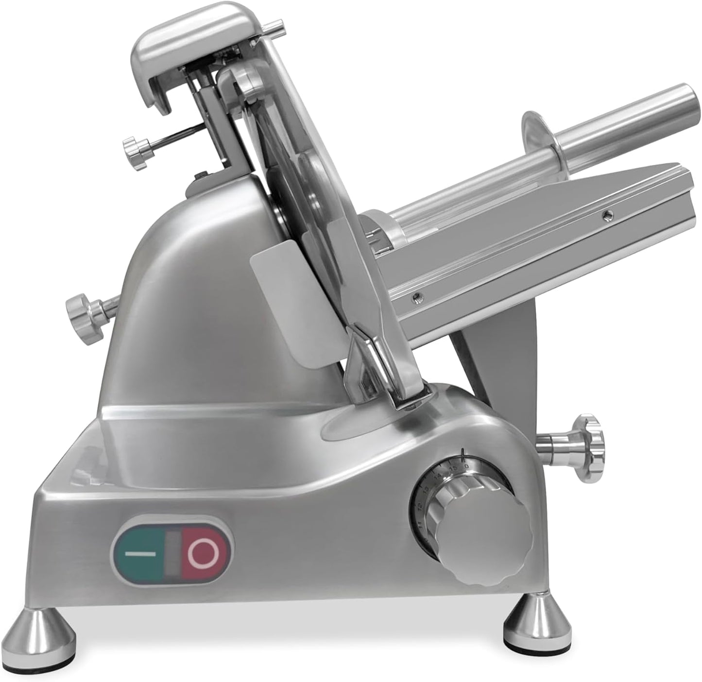KWS MS-10XT Premium 320W Electric Meat Slicer 10-Inch in Red with Non-sticky Teflon Blade, Frozen Meat/Deli/Cheese/Food Slicer Low Noises Commercial and Home Use [ ETL, NSF Certified ]