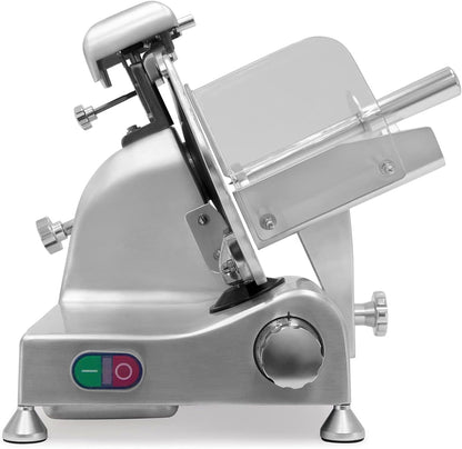 KWS MS-10XT Premium 320W Electric Meat Slicer 10-Inch in Red with Non-sticky Teflon Blade, Frozen Meat/Deli/Cheese/Food Slicer Low Noises Commercial and Home Use [ ETL, NSF Certified ]