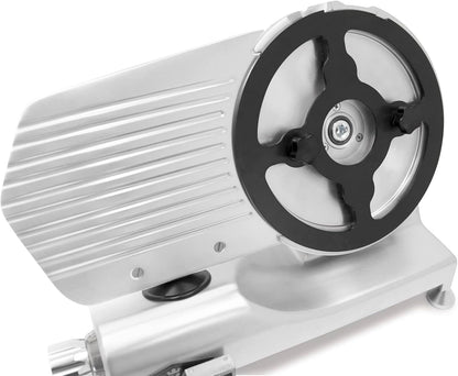 KWS MS-10XT Premium 320W Electric Meat Slicer 10-Inch in Red with Non-sticky Teflon Blade, Frozen Meat/Deli/Cheese/Food Slicer Low Noises Commercial and Home Use [ ETL, NSF Certified ]
