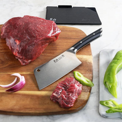 Cangshan HELENA Series 6-Inch Meat Cleaver, Forged German Steel, Black, 502582