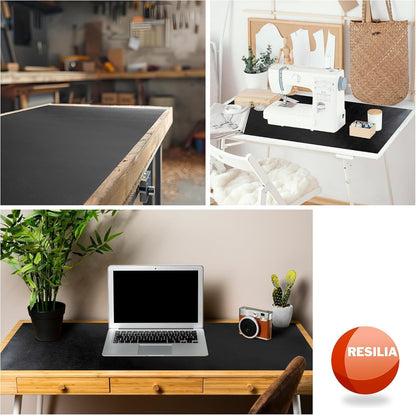 Work Bench Mat - 15” X 36” X 0.06" Scratch-Resistant PVC Mats - Protect Your Workbench, Table, or Tool Station from Painting, Woodworking, Crafting, Building, & More, Black, Made in USA