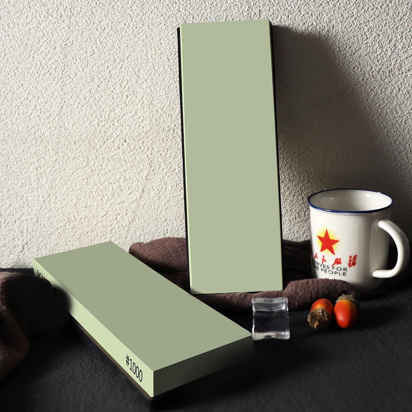 diamond Sharpening Stone Whetstone #1000, Mixed abrasive SiC，Fast Cutting, Ideal for Hard Metals, Great Feedback