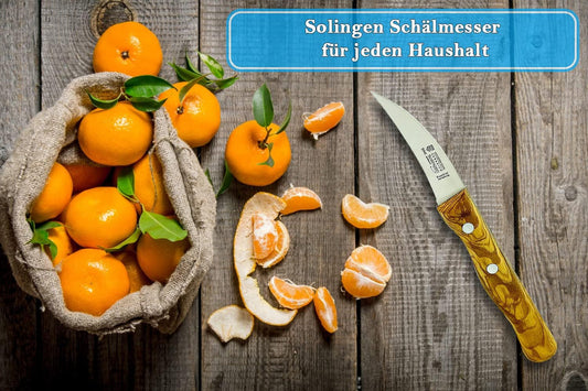 Solingen Peeling Knife Bird Beak Paring Knife Germany Olive Wood Handle Fruit Knife 2.3 inch Sharp Blade - Not Dishwasher Safe