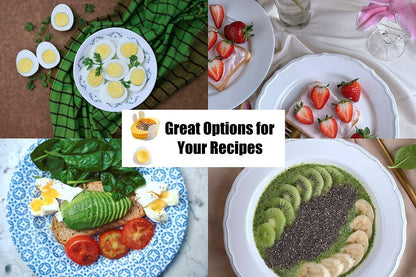 [Upgraded] 3 in 1 Egg Slicer with Metal Blades for Hard Boiled Eggs & Soft Fruits, Stainless Steel Hard Boiled Egg Cutter, Heavy Duty Strawberry Mushroom or Ham Slicer, Dishwasher Safe