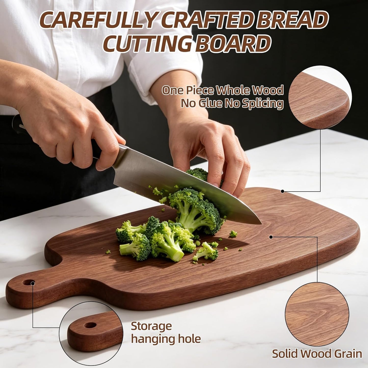 Sourdough Bread Knife & Bread Board Set,Sharp and Crack Resistant | 16"L and R Use Bread Knife With Cutting Board,Stainless Steel Anti-Break Bread Bow Knife, for Homemade Bread,Bagels,Baguettes