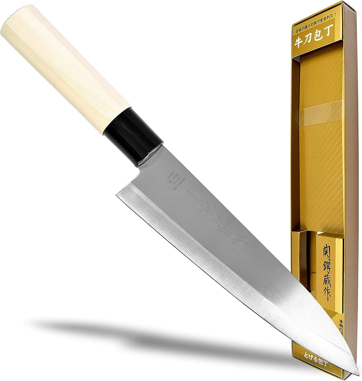 Japanese Paring Knife 4-Inch, High Carbon Stainless Steel Fruit Knife with Wooden Handle and Sheath, Small Utility Kitchen Knife for Peeling, Coring, Mincing, Made in Japan