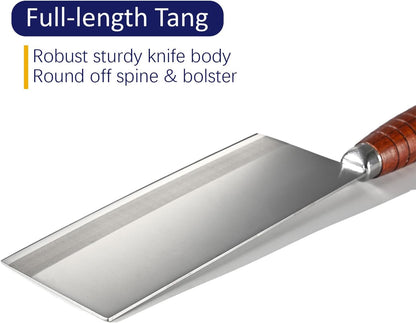Meat Cleaver Knife 8 Inch Professional Chinese Knife - Ultra Sharp High Carbon Steel Meat Cleaver with Ergonomic Rosewood Handle, Premium Gift Box