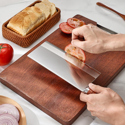 Meat Cleaver Knife 8 Inch Professional Chinese Knife - Ultra Sharp High Carbon Steel Meat Cleaver with Ergonomic Rosewood Handle, Premium Gift Box