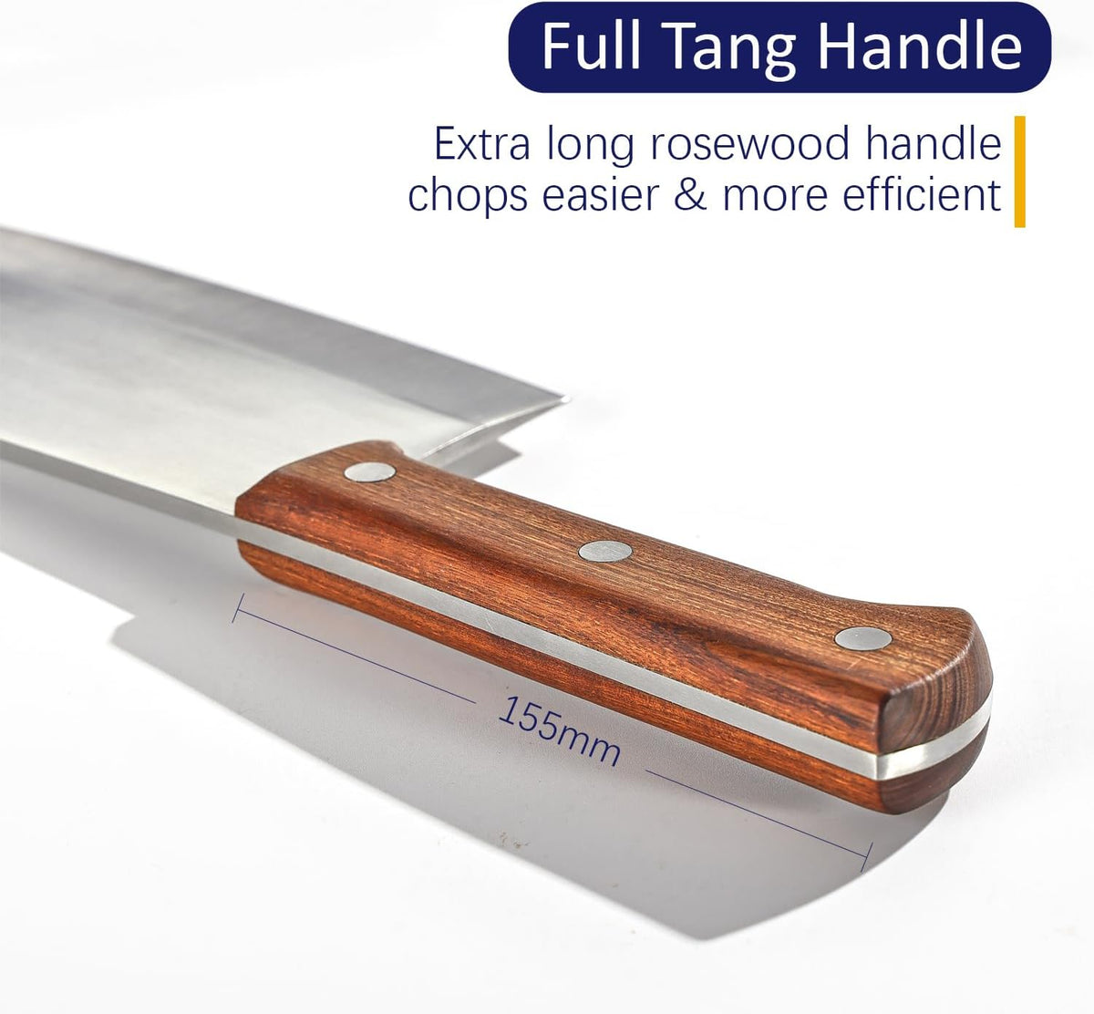 Meat Cleaver Knife 8 Inch Professional Chinese Knife - Ultra Sharp High Carbon Steel Meat Cleaver with Ergonomic Rosewood Handle, Premium Gift Box