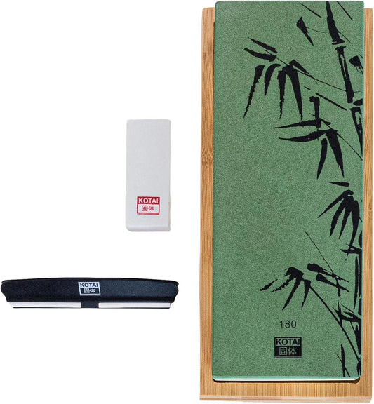 Dual-Grit Whetstone Kitchen Knife Sharpening Set | 180/800 Ceramic Stone | Precision Sharpening | Anti-Slip Base & Angle Guide | Pro-Grade Edge Restoration