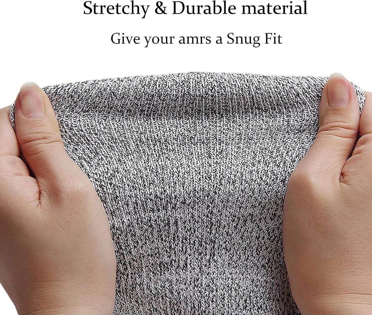 Cut Resistant Sleeves Level 5 Arm Protection Sleeve with Thumb Slot Grey Gardening Sleeves for Women Men