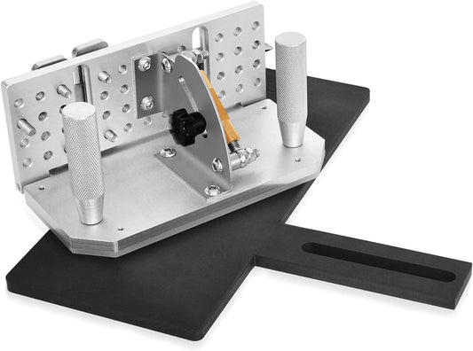 Belt Grinder Knife Jig, 7-3/4’’ Long Sharpening Locator Adjustable Angle, Belt Knife Sharpener Jig with Tool Rest, Knife Making Angle Grind Guide for Belt Sander Machine