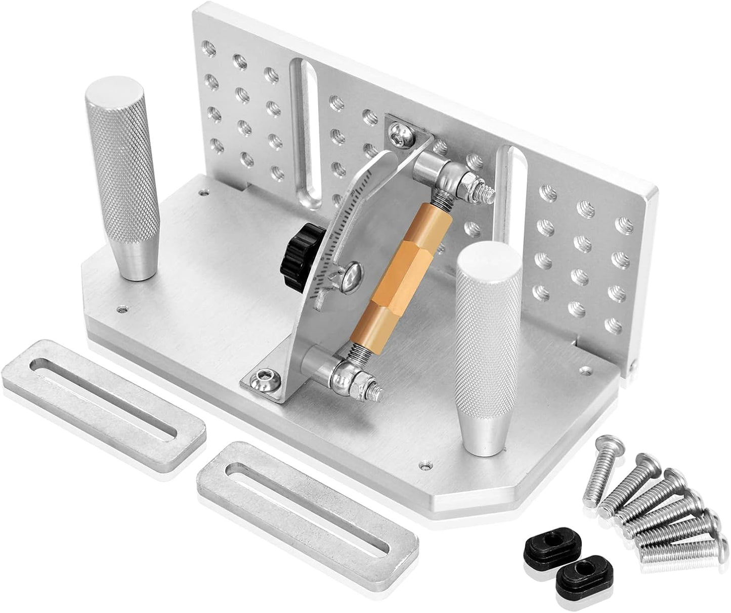 Belt Grinder Knife Jig, 7-3/4’’ Long Sharpening Locator Adjustable Angle, Belt Knife Sharpener Jig with Tool Rest, Knife Making Angle Grind Guide for Belt Sander Machine