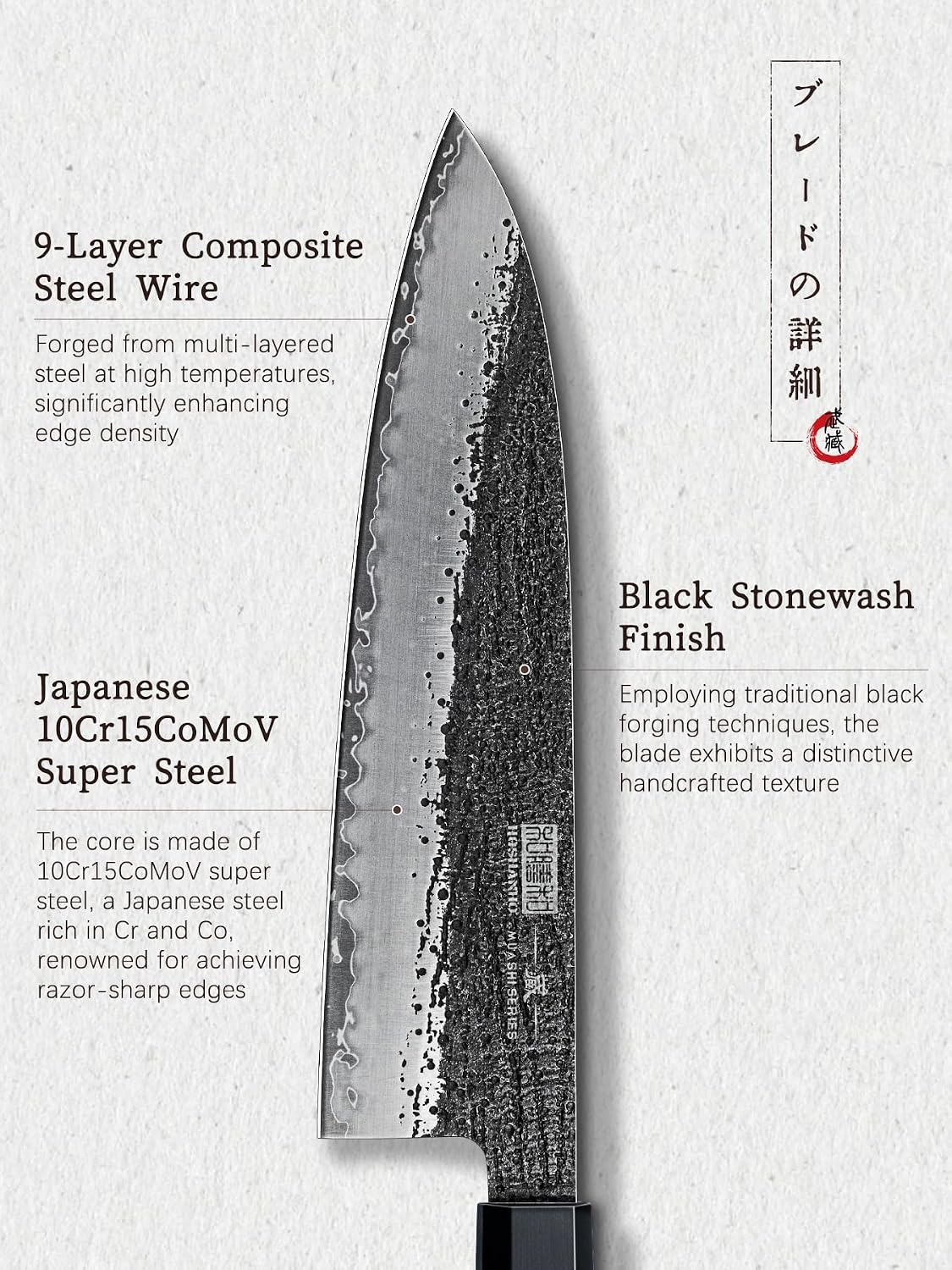 7 Inch Nakiri Knife, Ultra Sharp Meat Vegetable Cleaver Knife | Japanese High Carbon Steel Chopping Knife, Professional Asian Meat Vegetable Chef Knife with Ergonomic Rosewood Handle