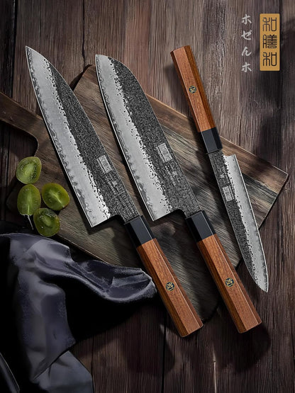 7 Inch Nakiri Knife, Ultra Sharp Meat Vegetable Cleaver Knife | Japanese High Carbon Steel Chopping Knife, Professional Asian Meat Vegetable Chef Knife with Ergonomic Rosewood Handle