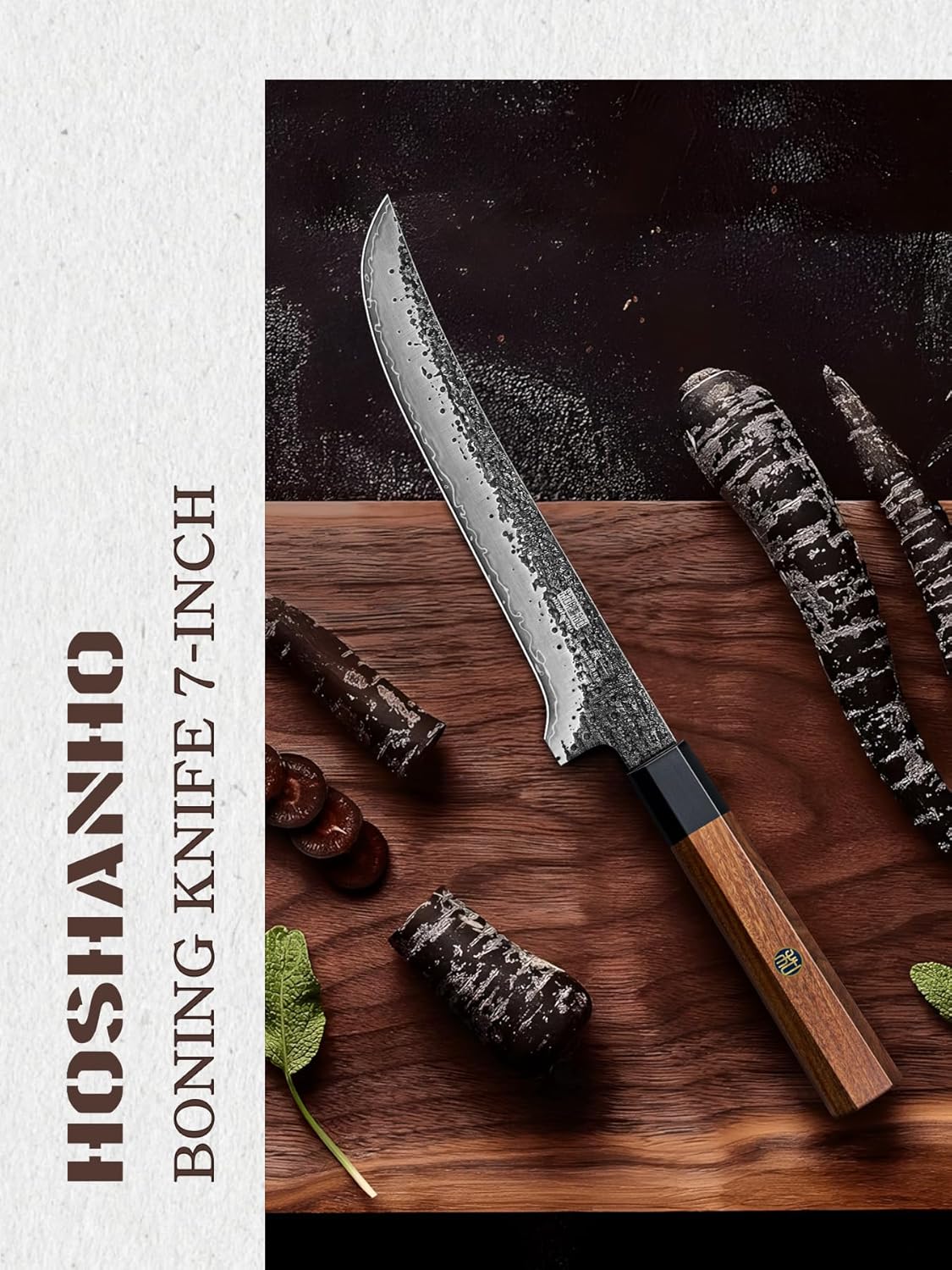 7 Inch Nakiri Knife, Ultra Sharp Meat Vegetable Cleaver Knife | Japanese High Carbon Steel Chopping Knife, Professional Asian Meat Vegetable Chef Knife with Ergonomic Rosewood Handle