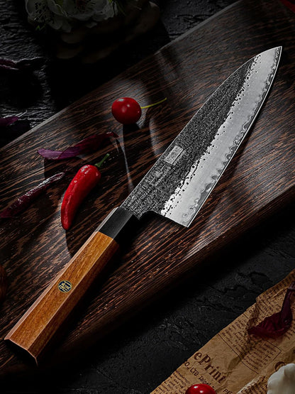 7 Inch Nakiri Knife, Ultra Sharp Meat Vegetable Cleaver Knife | Japanese High Carbon Steel Chopping Knife, Professional Asian Meat Vegetable Chef Knife with Ergonomic Rosewood Handle