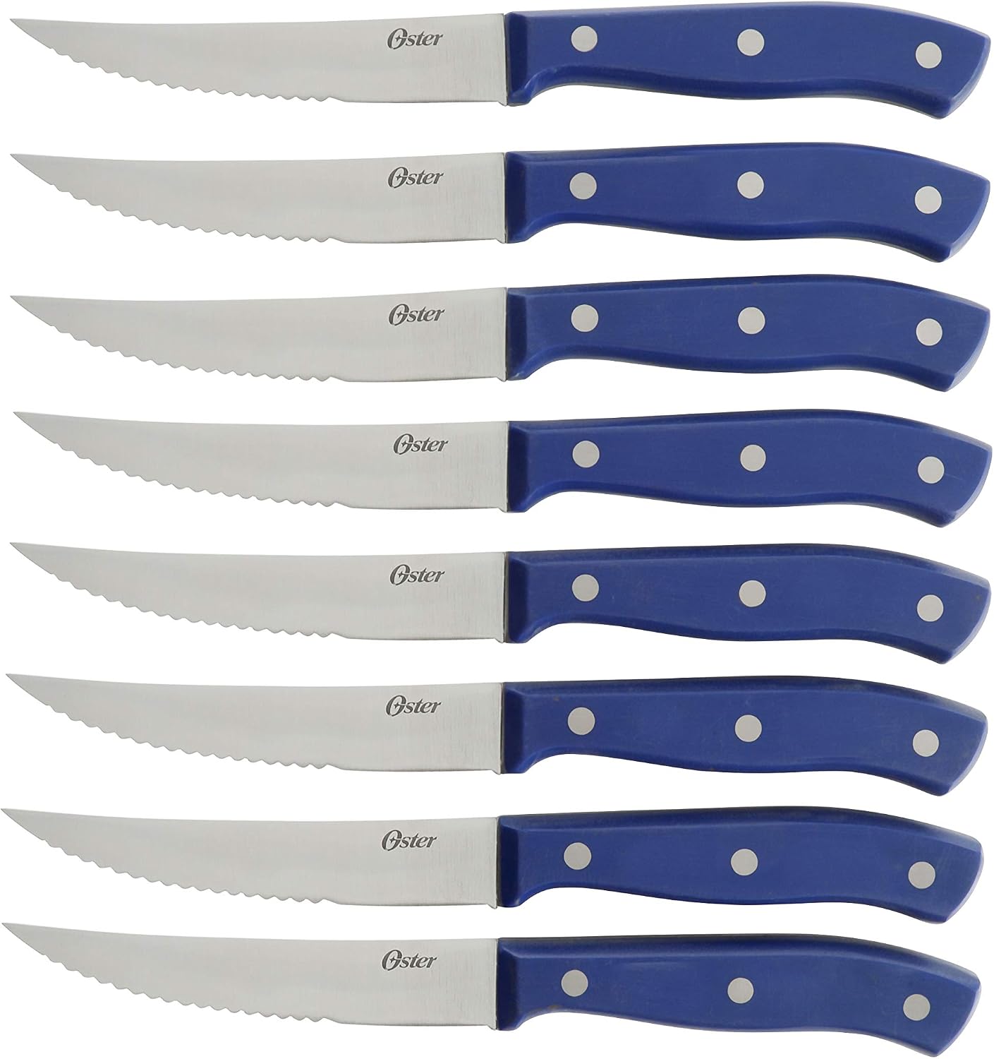 Evansville 14 Piece Cutlery Kitchen Knife Block Set, Stainless Steel w/Linen White Handles - Cuchillos Para Cocina