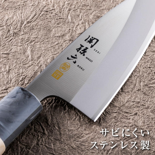 AK5060 Deba Knife Seki Magoroku Ginju, Stainless Steel, 4.1 inches (105 mm), Made in Japan, Easy to Clean