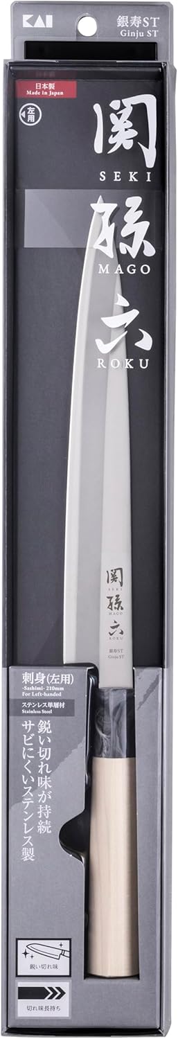 AK5060 Deba Knife Seki Magoroku Ginju, Stainless Steel, 4.1 inches (105 mm), Made in Japan, Easy to Clean