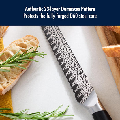 Graphite Razor-Sharp 8-inch Bread Knife, Cake Knife, German Engineered Informed by 100+ Years of Mastery
