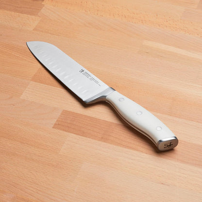 Forged Premio 7-inch Hollow Edge Santoku Knife, Black/Stainless Steel