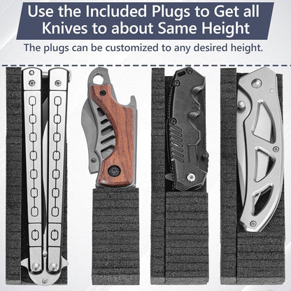 36 Folding Knife Case - Waterproof Knife Storage Organizer Case | Pocket Knife Holder Fits 36 Folding Knives, Swiss Army Knives & Butterfly Knives & More