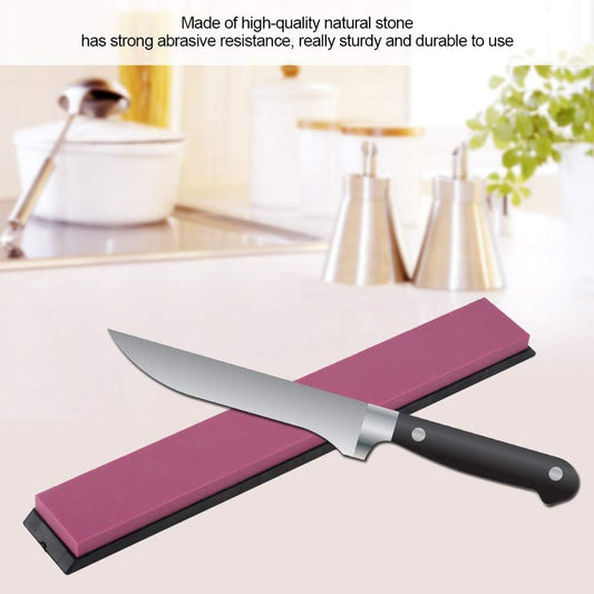3000# Ruby Knife Sharpener Whetstone Sharpening Stone, Easy with Base, Compact and Stylish Design for Home Kitchen